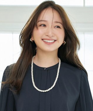 ANY 【WEB限定】パールフープピアス(両耳用) ライトゴールド