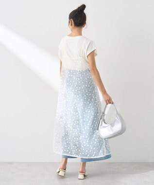 earth music&ecology チュールレースレイヤードキャミドレ Ivory