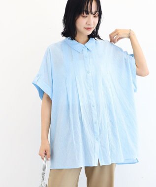 Green Parks タック入りオーバーサイズシャツ