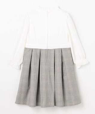 組曲 KIDS  【110-140㎝】 チェックワンピース＆ドビージャケットセット ピンク