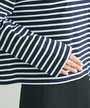 Green Parks ボックスシルエットボーダープルオーバー Dark Navy