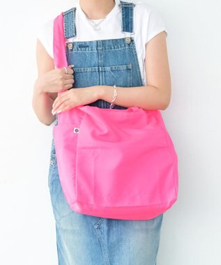 NIZYU KANO face別注 ポケッタブル3wayトート 蛍光ピンク