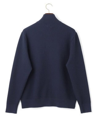 J.PRESS MEN 【High twist links】フルジップカーディガン ネイビー系