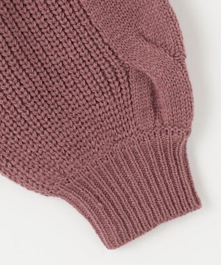 Feroux 【洗える】サイドケーブルバルキー カーディガン ピンク系