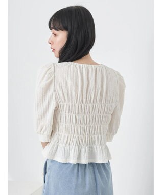 earth music&ecology ポコポコシャーリングトップス White