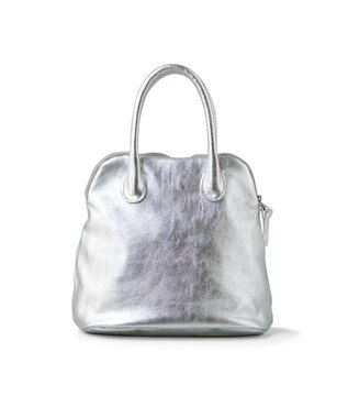 FOLNA RD ホイルレザーブガッティボストンバッグ シルバー