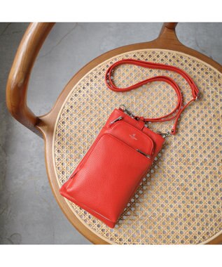 PELLE BORSA スリムポシェット Comfy 6701 レッド