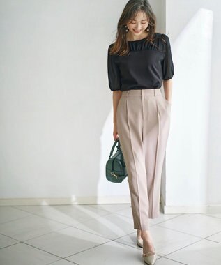 ANY SIS S 【接触冷感・UVカット・速乾】コンフォートビューティサテン パンツ ベージュ