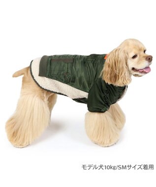 PET PARADISE ペットパラダイス 遠赤外線 ドッキングブルゾン 中型犬 カーキ