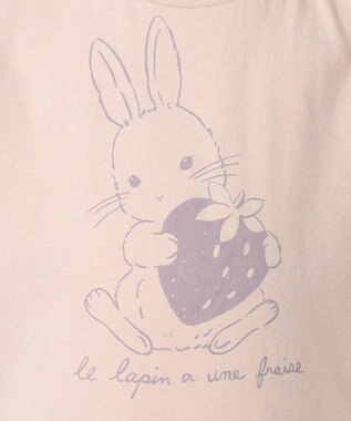 ANY KIDS オーガビッツアニマルTシャツ ピンク（うさぎ）