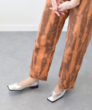 INTER-CHAUSSURES 【FABIO RUSCONI】スクエアトウVカットカッターシューズ シルバー