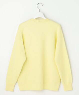 自由区 S ブークレミックスツイードニット カーディガン イエロー