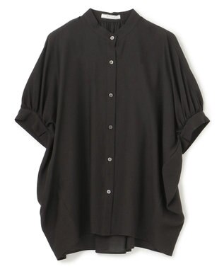 BEIGE， 【洗える】AMARYLLIS / シアーパフオーバーサイズブラウス Black