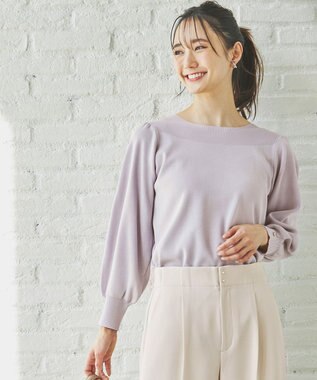 ANY SIS 【洗える】フラワーモイスチャー ニット スイートピー