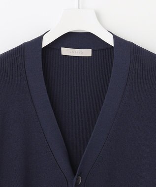UNFILO MENS イージーケア ニットカーディガン [23年春夏商品] ネイビー