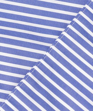 #Newans 【ANSWER for ヘルシーカジュアル】ワイドスリーブシャツ ブルー系ストライプ