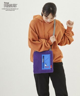 ROOTOTE 8274【スヌーピー】IP.サコッシュ.ボア.ピーナッツ-7V 04：パープル