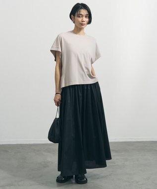 UNFILO 【一部店舗限定カラー】BEAUTY FORM-T コクーンTシャツ グレージュ