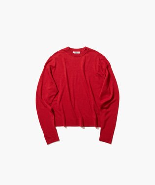 ATON GARMENT DYED CASHMERE SILK | クルーネックセーター RED