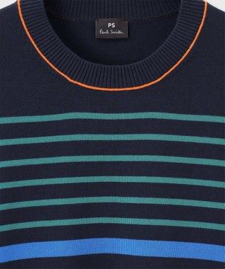 Paul Smith 【洗える】コントラスト ボーダー ニット ネイビー