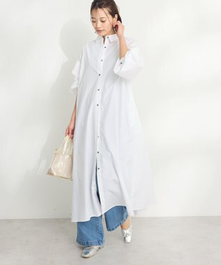 CRAFT STANDARD BOUTIQUE シワ軽減 /イージーケアシャツワンピース Off White