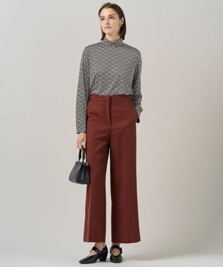 ICB 【30th ANNIVERSARY】 モノグラムプリントスムース ボウタイブラウス オフホワイト×ブラック系