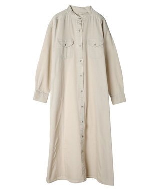 AMERICAN HOLIC ツイルＷポケットＡラインワンピース Ivory