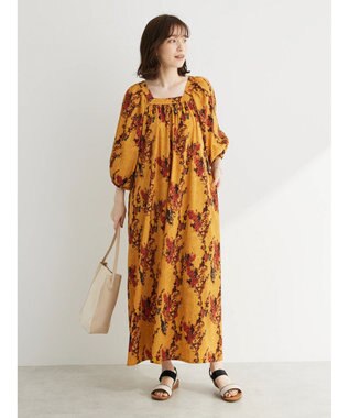 Green Parks ■ＥＳＣＡＲ　アートフラワーｐｔワンピース Yellow