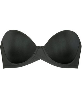 WACOAL ブラジャー ストラップレス サイズや体型特徴に合わせた設計 アウターにひびきにくい メッシュ素材(カップ肌側) レディース BXC610 /ワコール ブラック