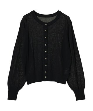 earth music&ecology シアークルーカーディガン Black