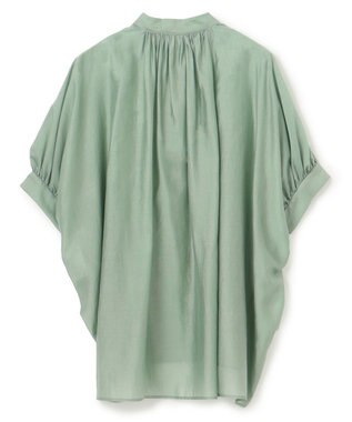 BEIGE， 【洗える】AMARYLLIS / シアーパフオーバーサイズブラウス Green