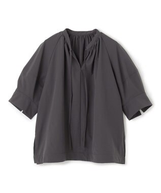 UNFILO FINE MOVE ランタンブラウス [WEB限定]チャコール