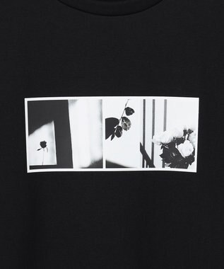 ICB クロップド ロゴTEE（フォトプリント） ブラック