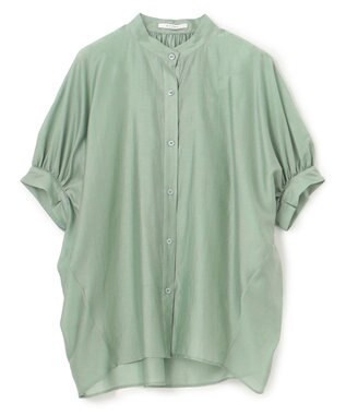 BEIGE， 【洗える】AMARYLLIS / シアーパフオーバーサイズブラウス Green