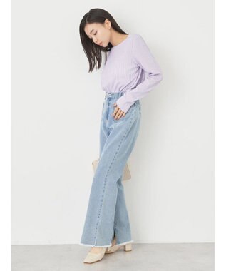 earth music&ecology うねうねプルオーバー Lavender