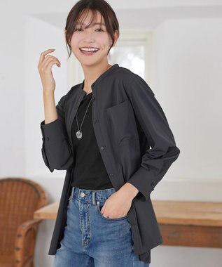 Tiaclasse ストレッチシャツラッシュガード チャコールグレー