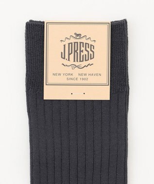 J.PRESS MEN 【定番】ハイゲージ無地リブソックス グレー系