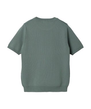 earth music&ecology 総針クルーネックハンソデプルオーバー Green