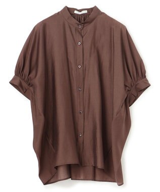 BEIGE， 【洗える】AMARYLLIS / シアーパフオーバーサイズブラウス Brown