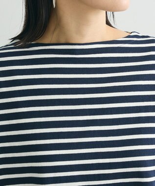 Green Parks ボックスシルエットボーダープルオーバー Dark Navy