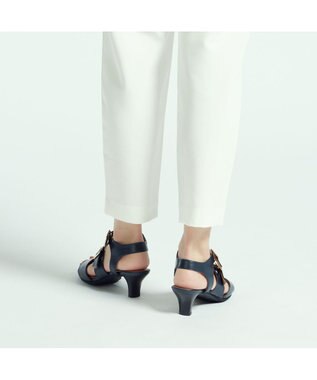 ASICS WALKING ペダラ ヒールサンダル 3E 5.0cmヒール ブルー系