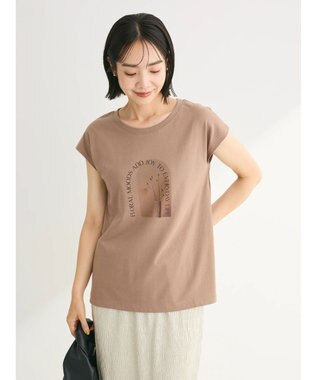 Green Parks フラワーフォトコンパクトプルオーバー Beige