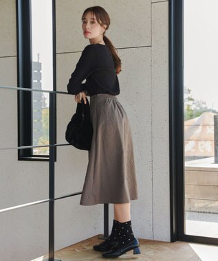 Tiaclasse 【安田美沙子さん着用】フェイクファーバック ブラック