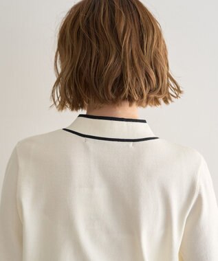 YECCA VECCA 配色ボウタイニット Ivory