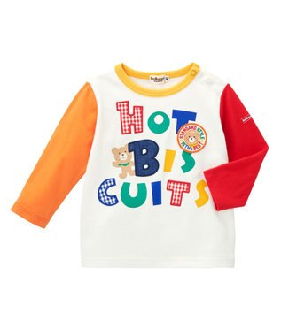 MIKI HOUSE HOT BISCUITS 【80-120cm】 カラフルロゴ 長袖Tシャツ マルチカラー