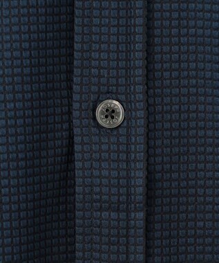 JOSEPH HOMME コンフォートクリアギンガム　ウイングカラーシャツ ネイビー系