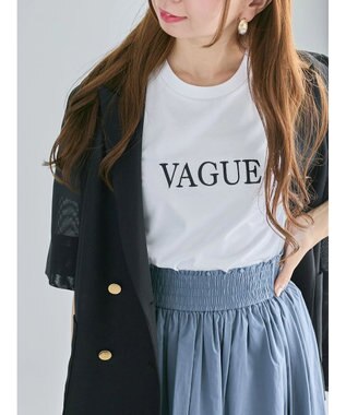 Te chichi パール&刺繍ロゴスタンダードTシャツ オフホワイト