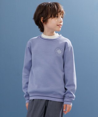 J.PRESS KIDS 【140-170cm】ダンボール ロゴエンブロイダリー トレーナー ダルブルー系