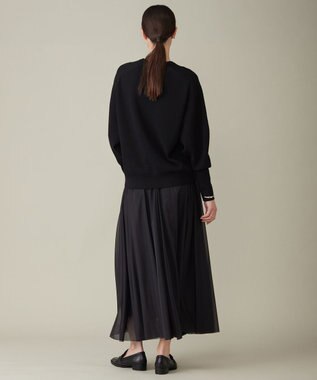 ICB 【洗える】 ウールポリエステルハイゲージ ニット ブラック系