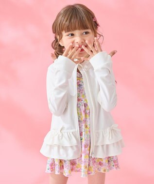 ANY KIDS 裾フリル ラッシュガード オフホワイト